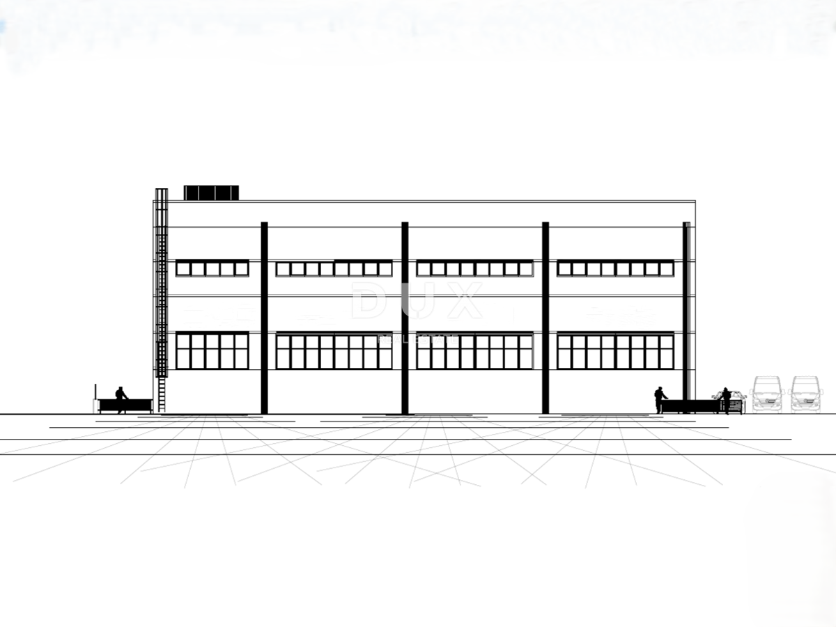 RIJEKA, KUKULJANOVO – Nuovo – Terreno di 2350 m2 nel centro della zona industriale con permesso di costruire