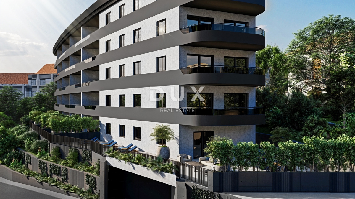 RIJEKA, KANTRIDA - Appartamento di 102 m2 in un lussuoso edificio di nuova costruzione a soli 250 metri dal mare con garage e vista panoramica sul mare