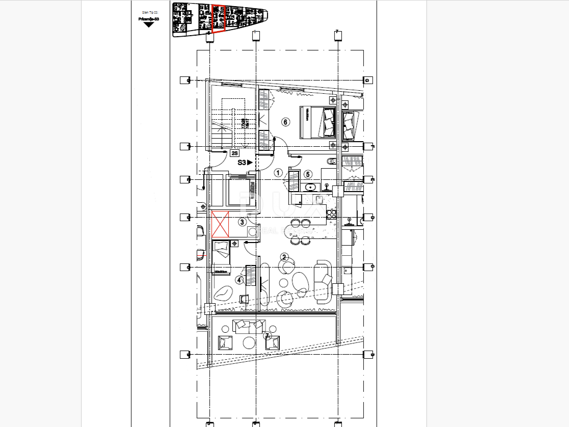 RIJEKA, KANTRIDA - Appartamento di 102 m2 in un lussuoso edificio di nuova costruzione a soli 250 metri dal mare con garage e vista panoramica sul mare