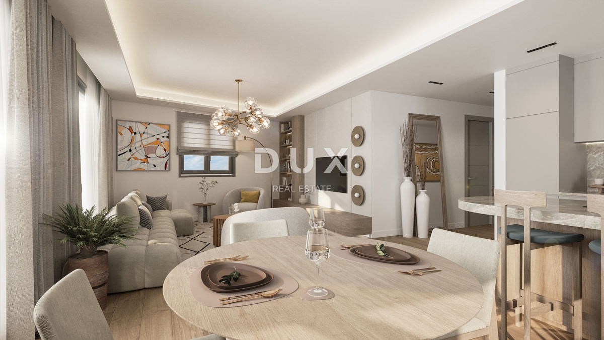 RIJEKA, KANTRIDA - Appartamento di 134 m2 in un lussuoso edificio di nuova costruzione a soli 250 metri dal mare con garage e vista panoramica sul mare