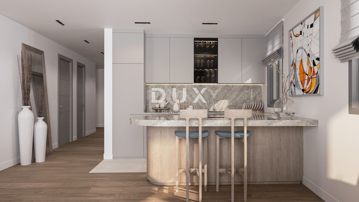 RIJEKA, KANTRIDA - Appartamento di 134 m2 in un lussuoso edificio di nuova costruzione a soli 250 metri dal mare con garage e vista panoramica sul mare