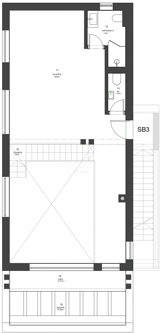 ZADAR, ZATON - Attico a due piani con una splendida vista a 95 metri dal mare! SB3