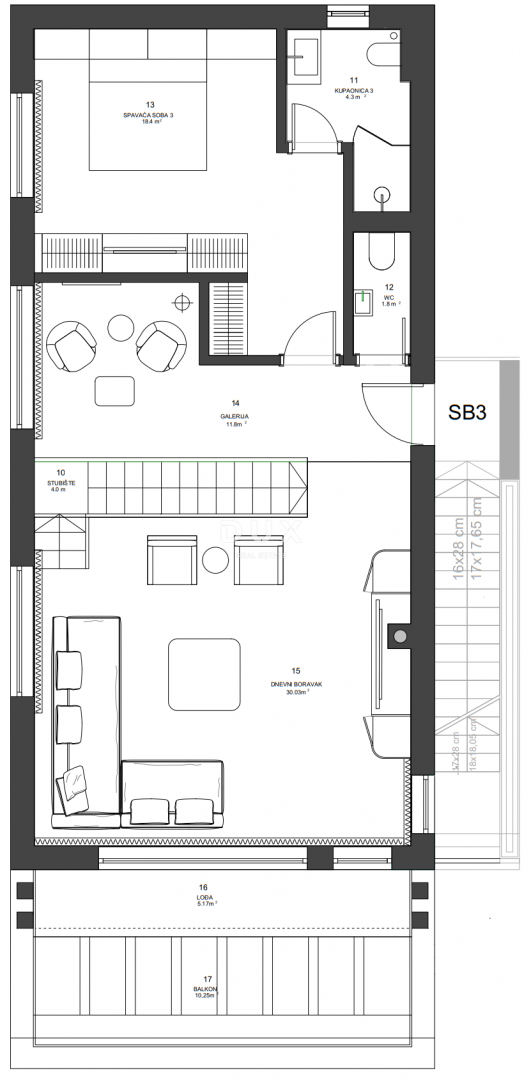 ZADAR, ZATON - Attico a due piani con una splendida vista a 95 metri dal mare! SB3