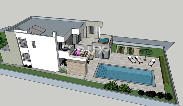 ZADAR, LJUBAČ - Terreno edificabile con permesso di costruire 