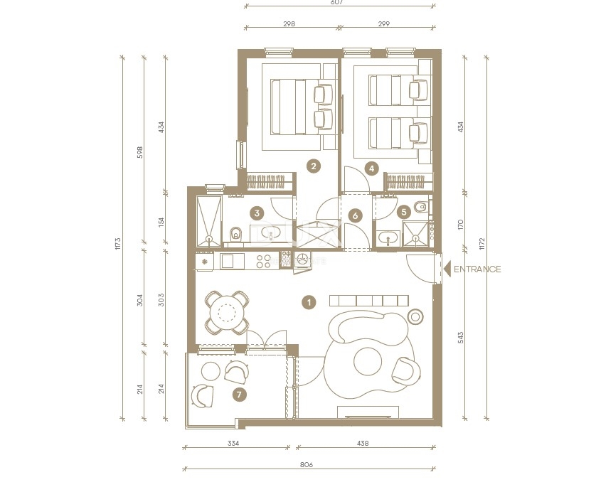 NOVI VINODOLSKI – Appartamento di 62 m² in un resort esclusivo, prima fila al mare con spiaggia privata