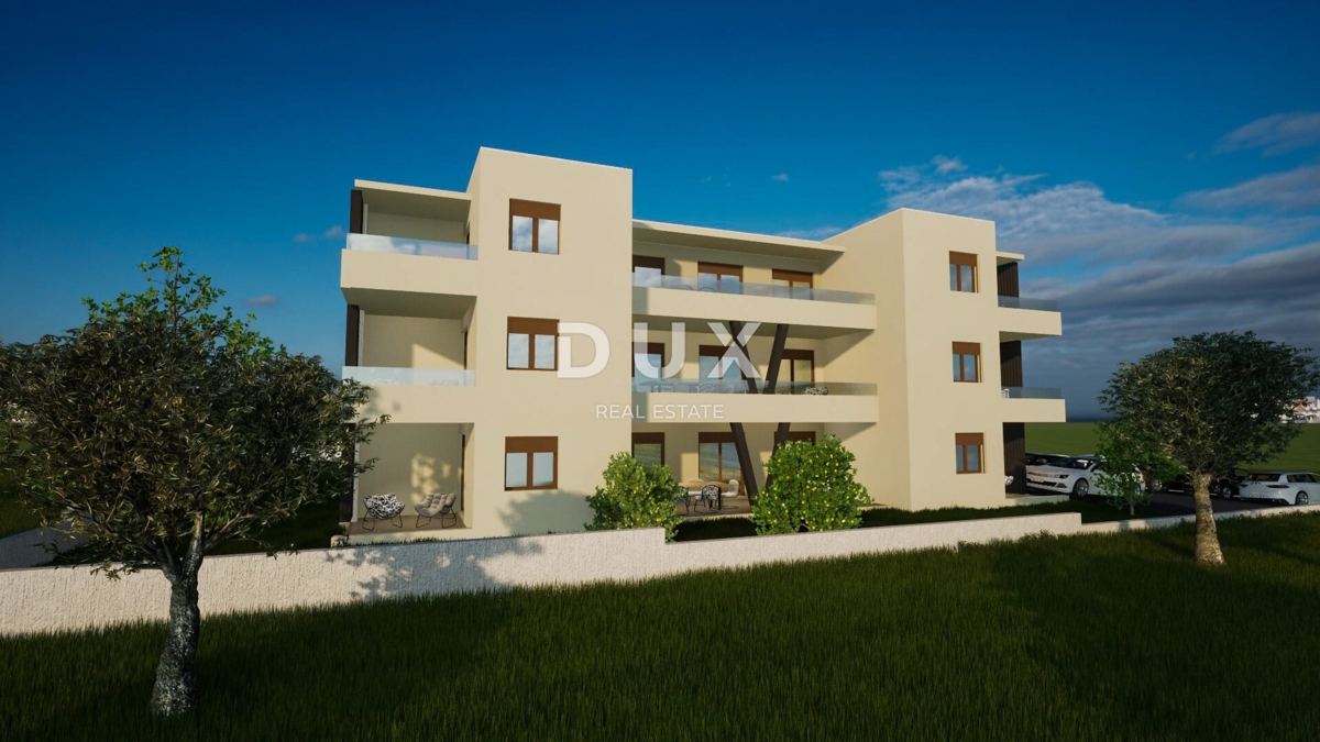 ŠIBENIK, VODICE - Appartamento con due camere da letto in un nuovo edificio con un'ampia terrazza e una splendida vista sul mare!