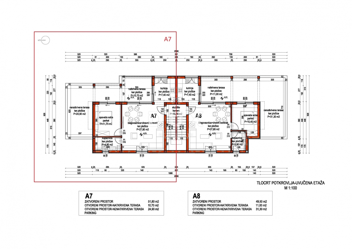 PRIMOŠTEN, DOLAC – Attico con splendida vista mare! OCCASIONE!