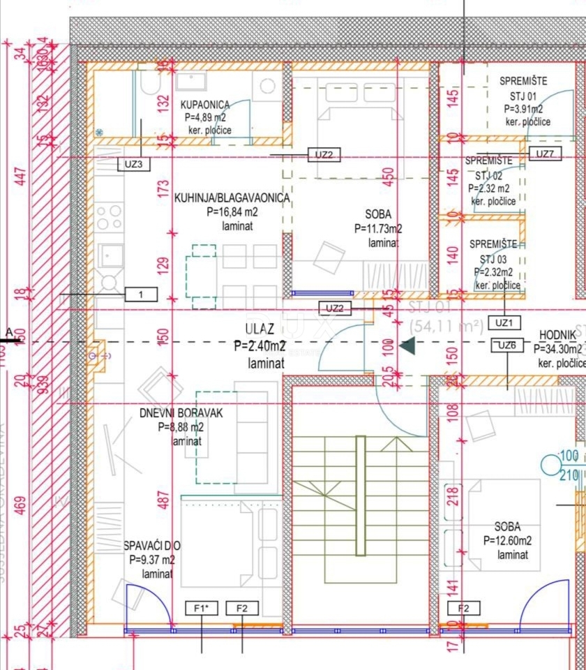 Appartamento Belveder, Rijeka, 58m2