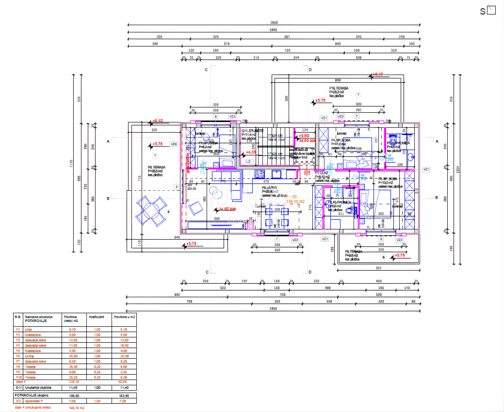 ROGOZNICA, STIVAŠNICA – Attico con una vista mare fenomenale