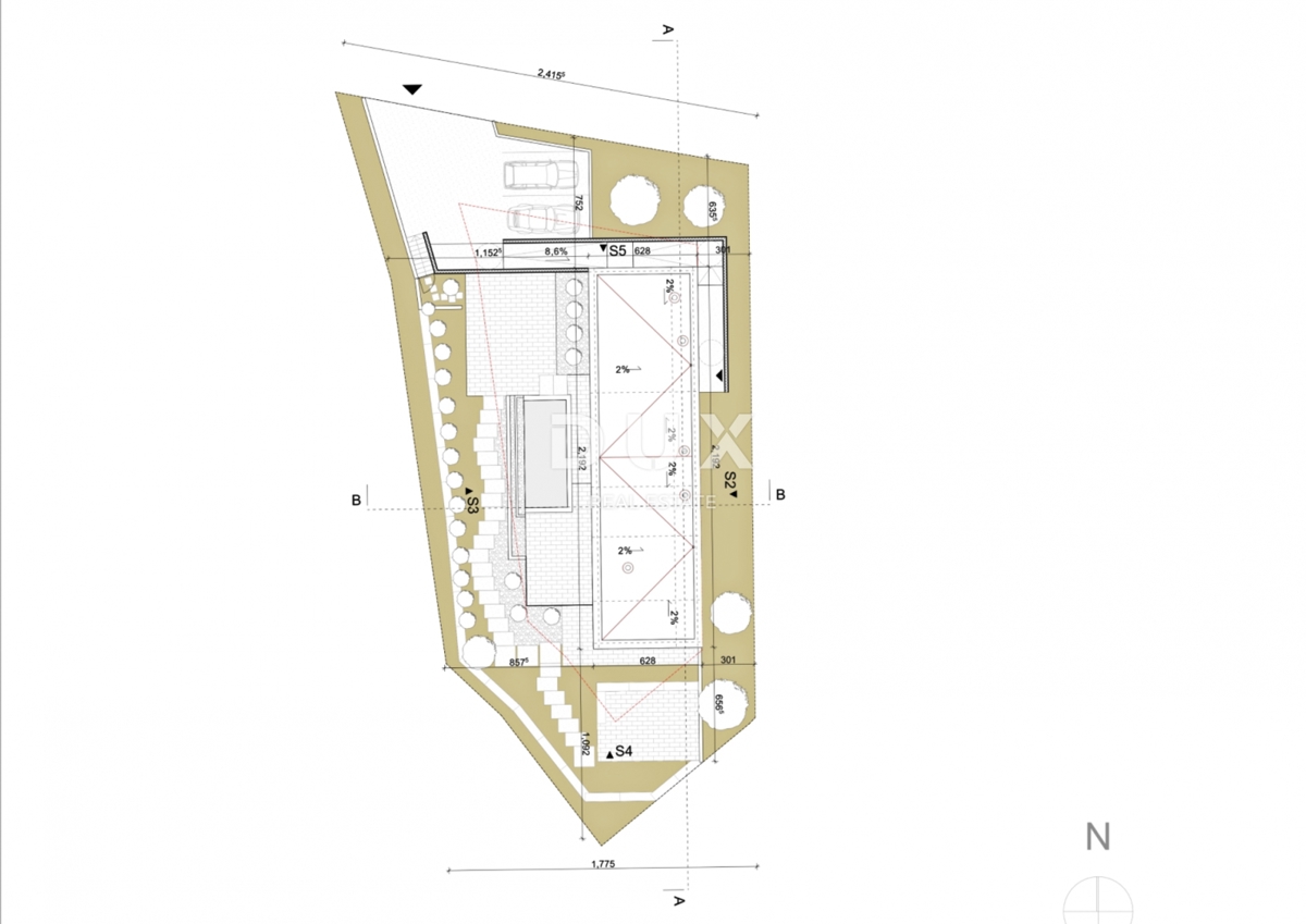 ISTRIA, MONTONA - Terreno con permesso di costruire e vista panoramica