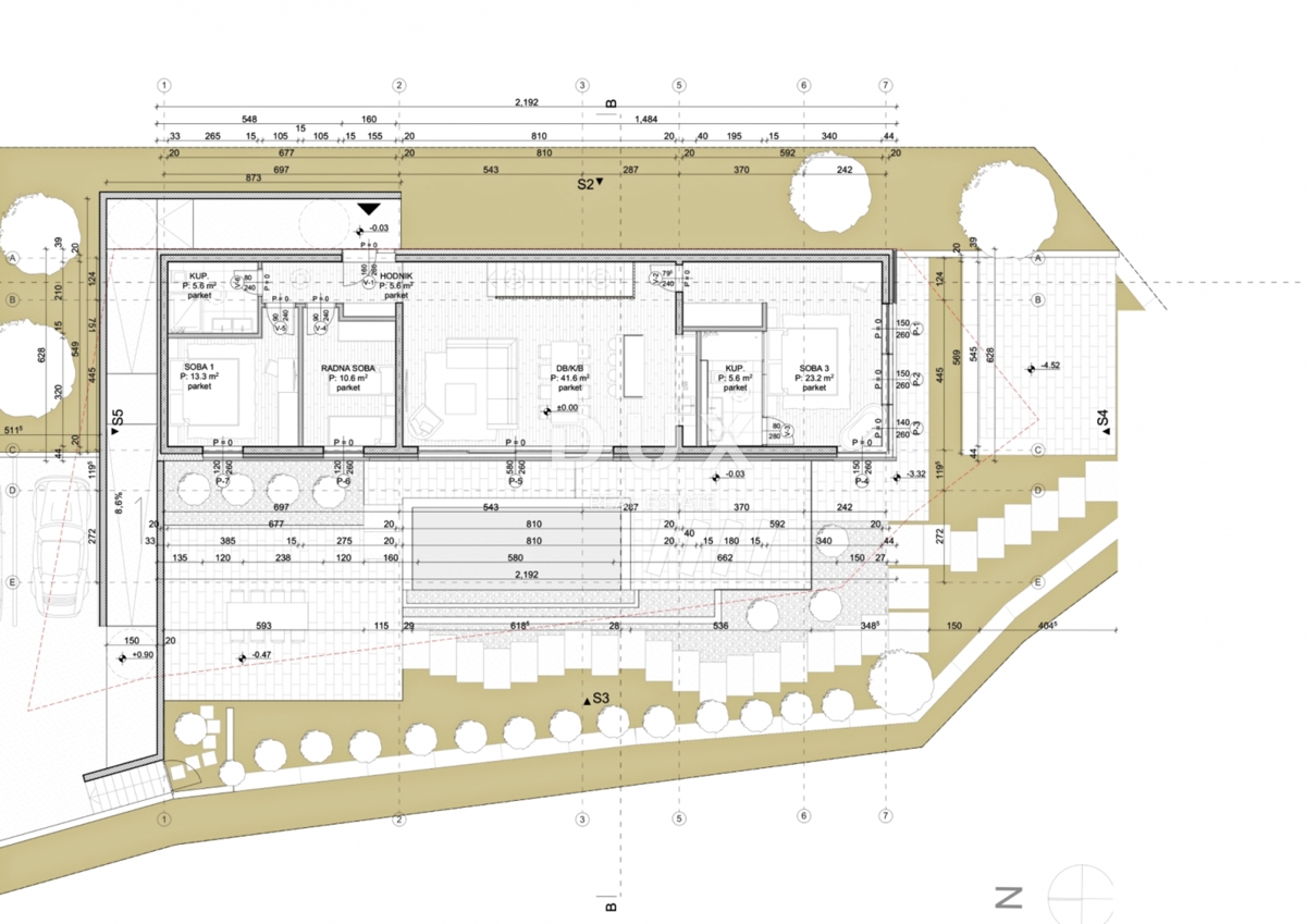 ISTRIA, MONTONA - Terreno con permesso di costruire e vista panoramica