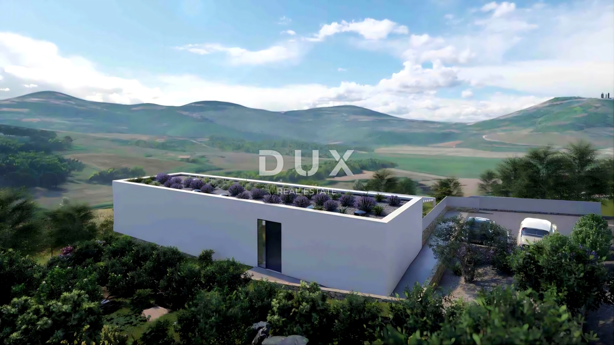 ISTRIA, MONTONA - Terreno con permesso di costruire e vista panoramica