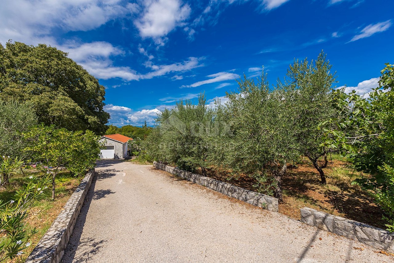 ISOLA DI KRK - posizione tranquilla - casa con 5 appartamenti, piscina, bellissimo giardino e vista mare