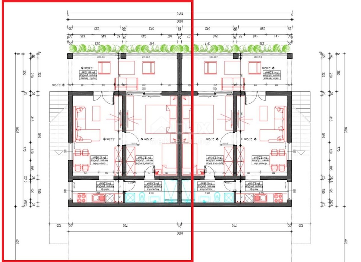 PAG, MANDRES- appartamento 65m2 piano terra nelle immediate vicinanze del mare e della spiaggia