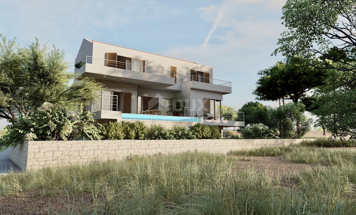 ISOLA DI PAG, JAKIŠNICA -Villa moderna con piscina in costruzione