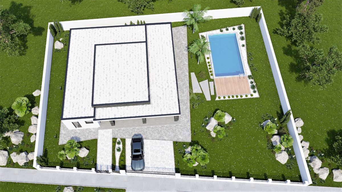 ISTRIA, LABIN - Moderna casa a un piano in costruzione