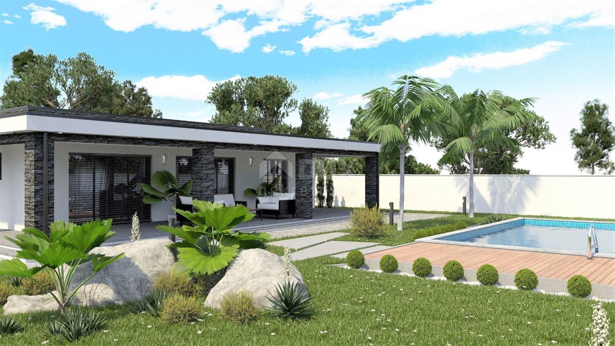 ISTRIA, LABIN - Moderna casa a un piano in costruzione
