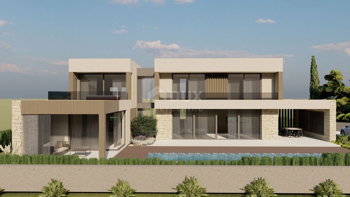 ISTRIA, KAŠTELIR Progetto di una villa moderna con benessere a 10 km dal mare