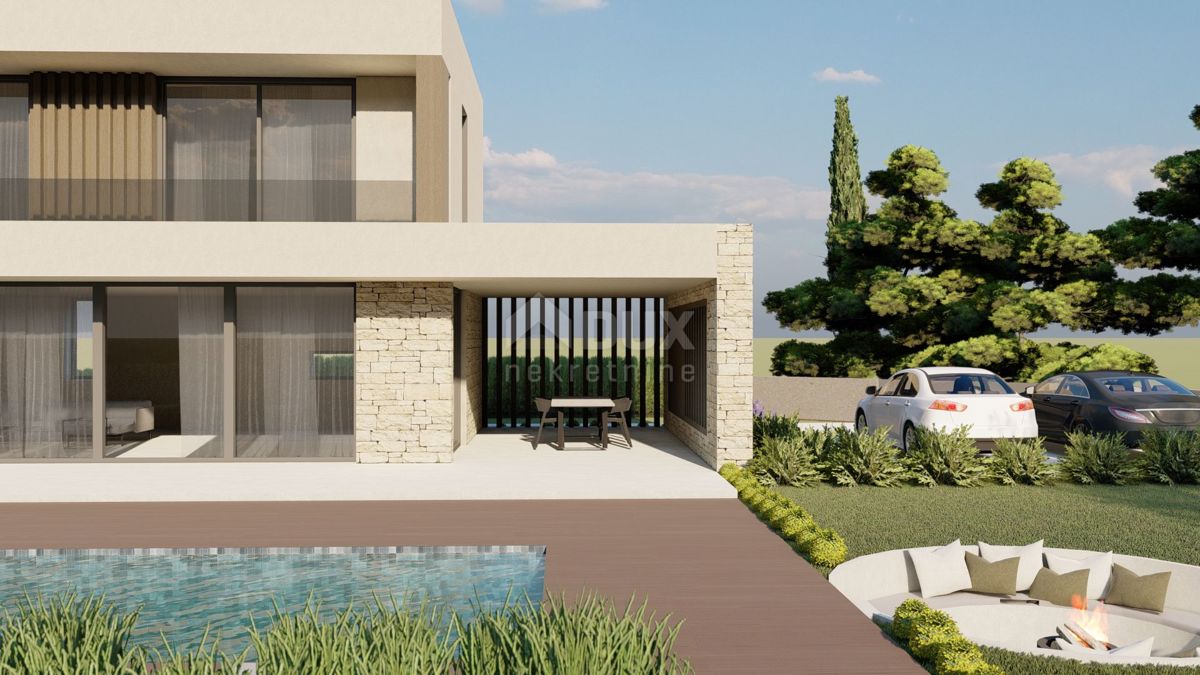 ISTRIA, KAŠTELIR Progetto di una villa moderna con benessere a 10 km dal mare