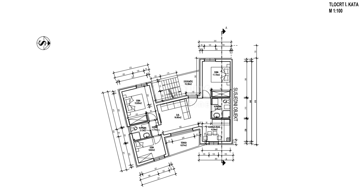 ISOLA DI KRK, ČIŽIĆI - Nuova costruzione I - Appartamento 3 camere da letto + bagno al 1° piano