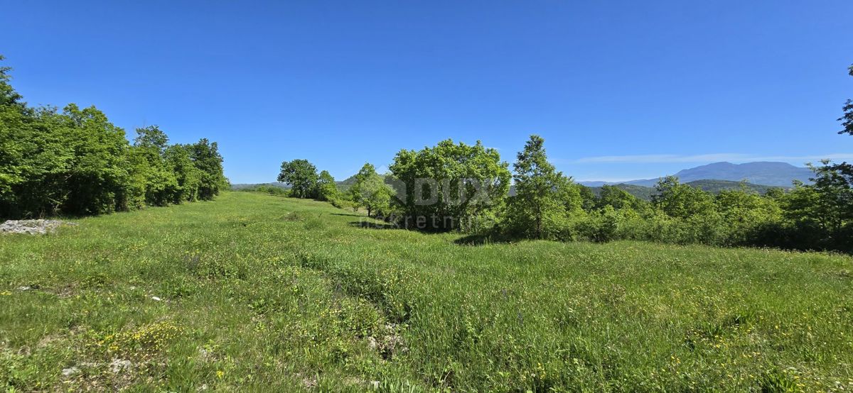 ISTRIA, PIĆAN - Terreno con permesso di costruzione e vista aperta sul Monte Maggiore