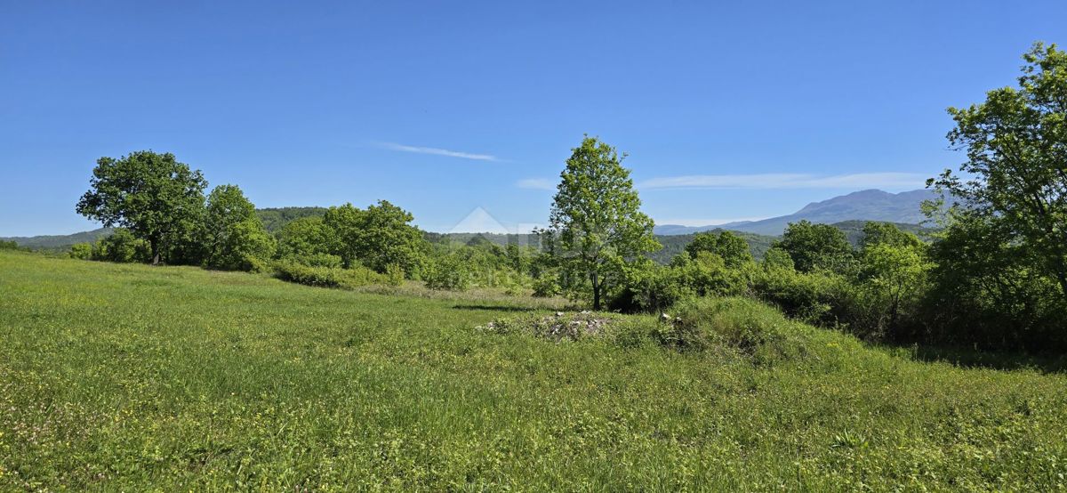 ISTRIA, PIĆAN - Terreno con permesso di costruzione e vista aperta sul Monte Maggiore