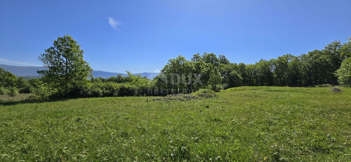 ISTRIA, PIĆAN - Terreno con permesso di costruzione e vista aperta sul Monte Maggiore