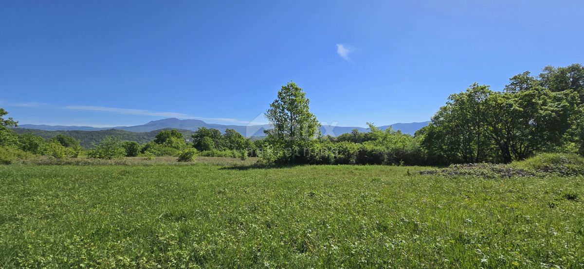 ISTRIA, PIĆAN - Terreno con permesso di costruzione e vista aperta sul Monte Maggiore