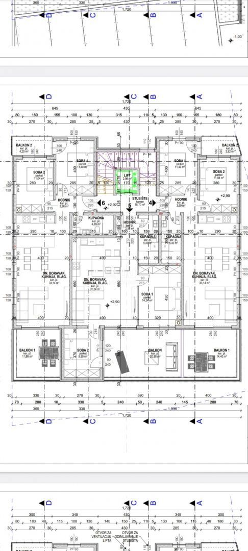 Appartamento Povljana, 85,18m2