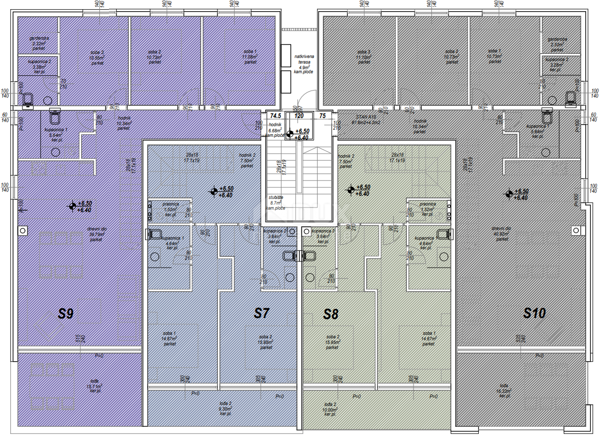 ZADAR, PRIVLAKA - Incredibile attico su due piani con una spaziosa terrazza sul tetto a 120 metri dal mare con un'incantevole vista sul mare! S8