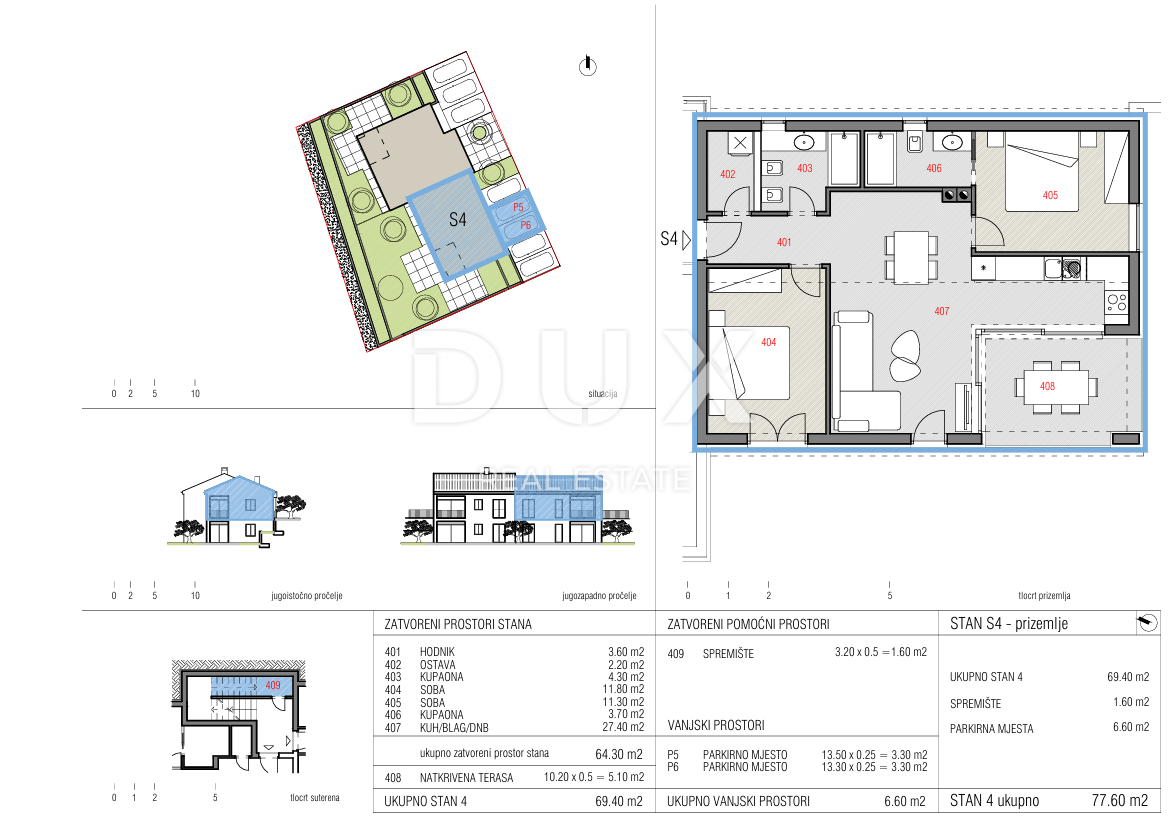 MALI LOŠINJ, ARTATORE - Appartamento 2 camere da letto + bagno al 1° piano in una nuova costruzione a 250 metri da una bella baia