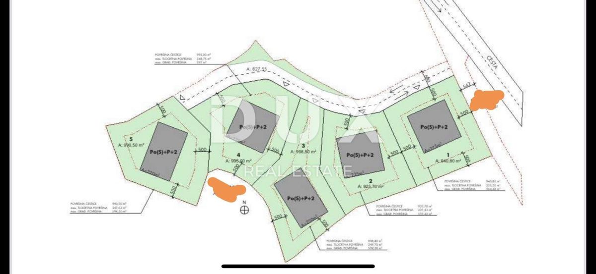 RIJEKA, DRENOVA - terreno edificabile 4500m2 per la costruzione di edifici residenziali - appartamenti/case familiari 