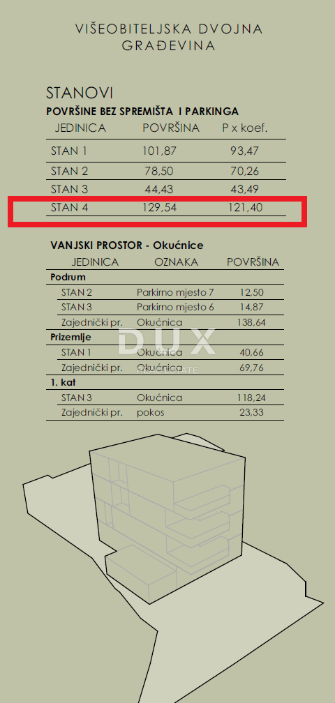 COSTABELLA, BIVIO, KANTRIDA- attico esclusivo 129,54 mq, 100 m dal mare, bellissima vista - APPARTAMENTO 4