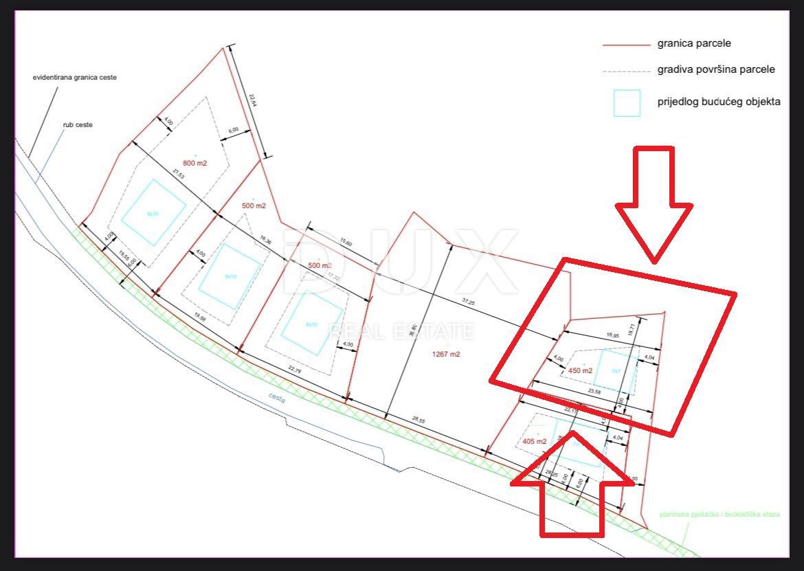 GORSKI KOTAR, LOKVE - attraente terreno 450m2 per una casa familiare / villa / appartamenti / casa in affitto / casa vacanze 