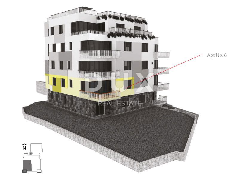 OPATIJA, CENTRO - appartamento più grande in un nuovo edificio con vista sul mare e garage, a 200 metri dal mare, microposizione nel centro di Opatija 