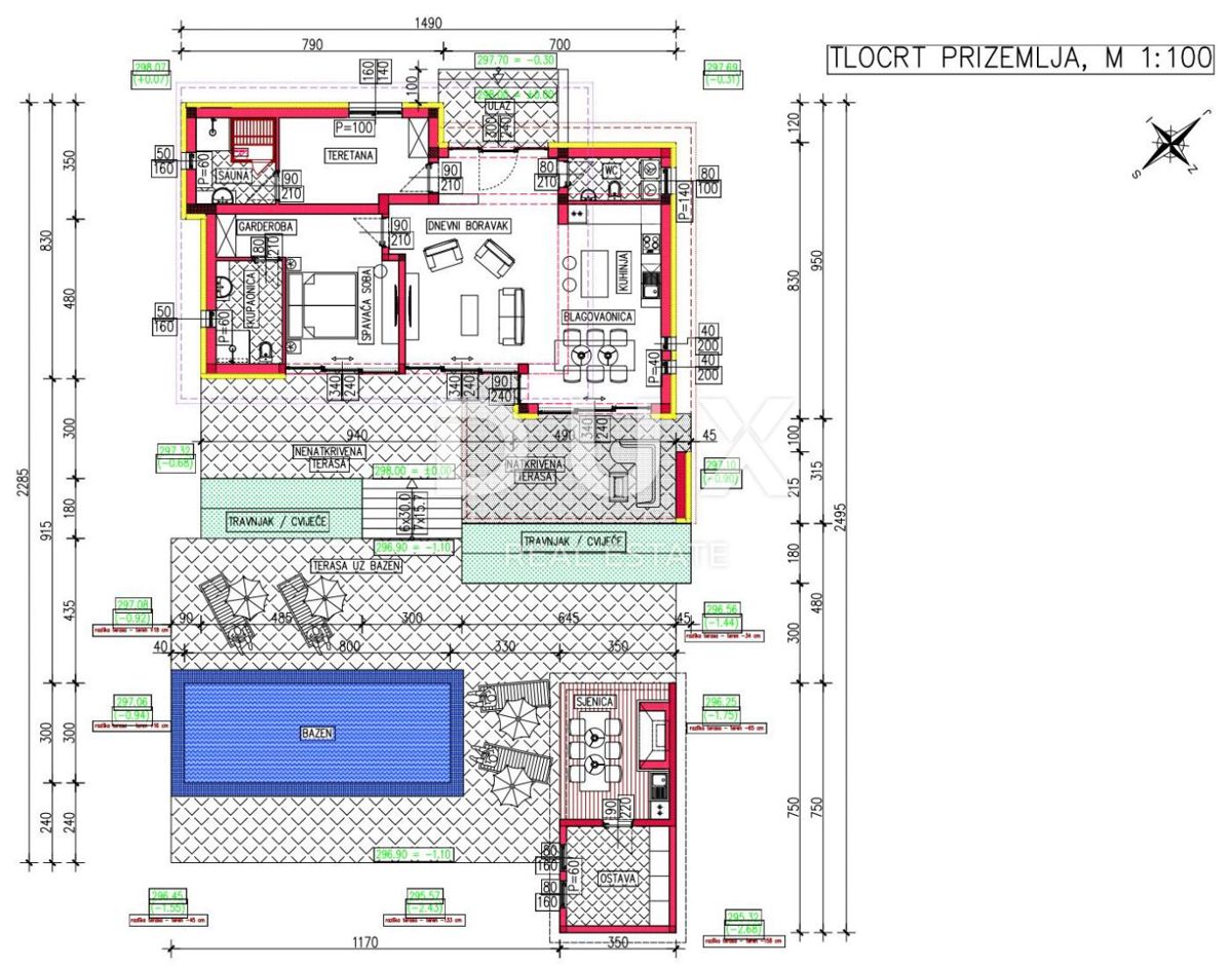 ISTRIA, LABIN - Terreno edificabile con progetto