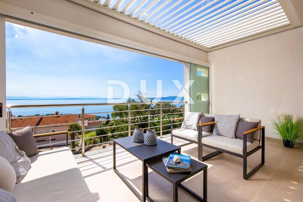OPATIJA, IČIĆI - lussuoso appartamento con 2 camere da letto + soggiorno con fantastica vista sul mare