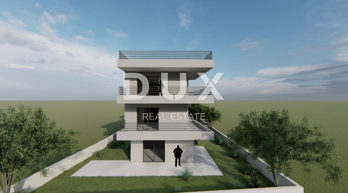 ZARA, ZATON - Terreno edificabile a 70 metri dalla spiaggia con progetto preliminare per un edificio con 9 appartamenti!