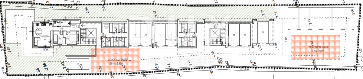 ZARA, ZATON - Terreno edificabile a 70 metri dalla spiaggia con progetto preliminare per un edificio con 9 appartamenti!