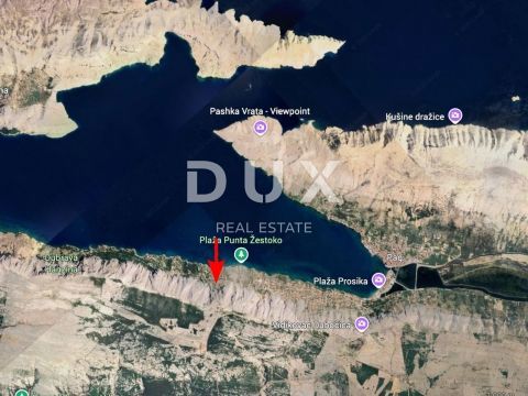 ISOLA DI PAG, BOŠANA - terreno edificabile con vista mare