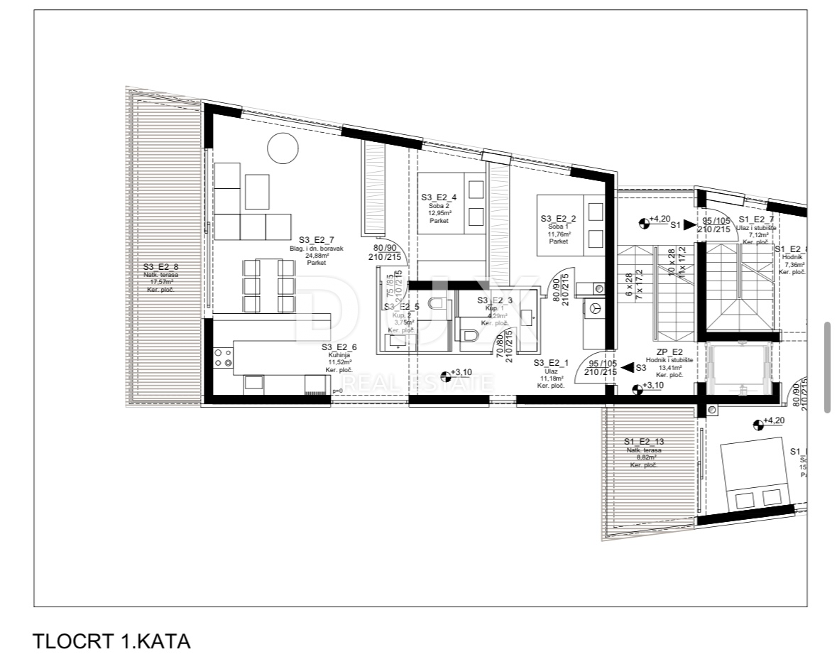 PETRČANE - Lussuoso appartamento con due camere da letto 89m² - Vista mare!
