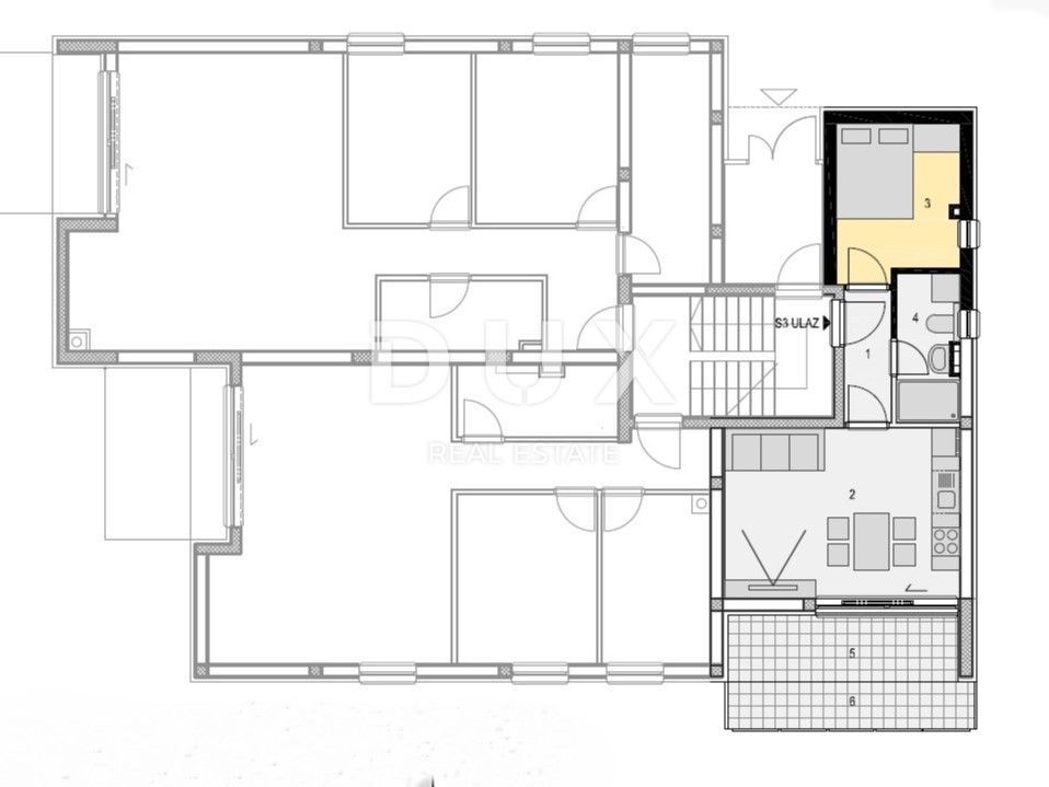 PAG, MANDRE - appartamento al piano terra di un nuovo edificio, a 10 m dal mare, con giardino e terrazza