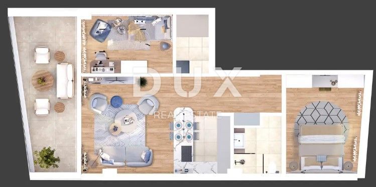 RIJEKA, KANTRIDA, edificio di nuova costruzione di qualità 2 camere da letto + soggiorno S3