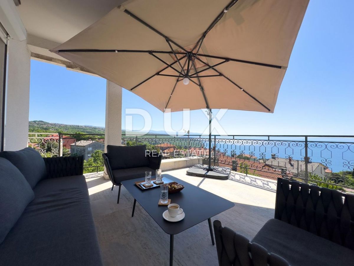 ABBAZIA, POBRI - SOLO CON NOI! Appartamento di design arredato con vista panoramica sul mare