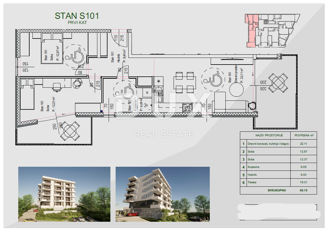 Appartamento Zamet, Rijeka, 100m2