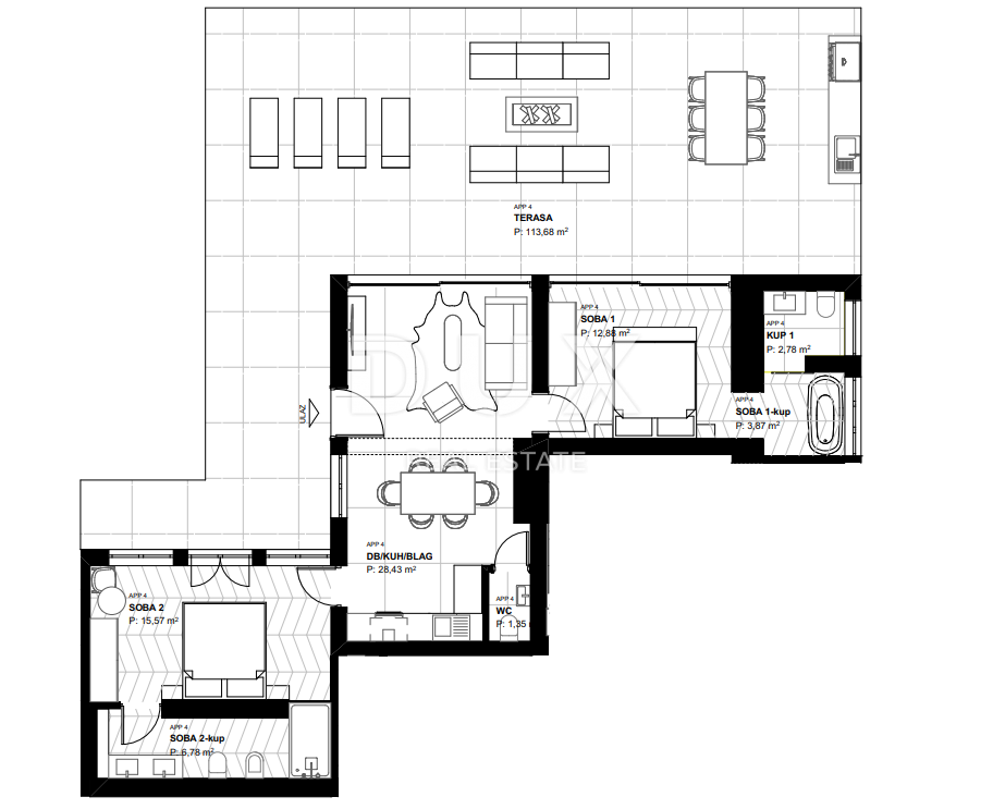 OPATIJA, LOVRAN – Appartamento esclusivo con vista panoramica e piscina