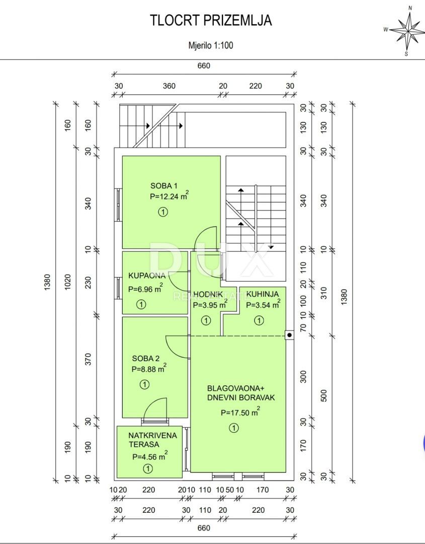MATULJI, JUŠIĆI, JURDANI - appartamento al piano terra 62,34 m2 in un nuovo edificio DB+2S con giardino