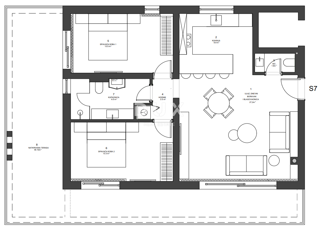 ZADAR, ZATON - Nuovo edificio con ascensore a 45 metri dalla spiaggia! A7