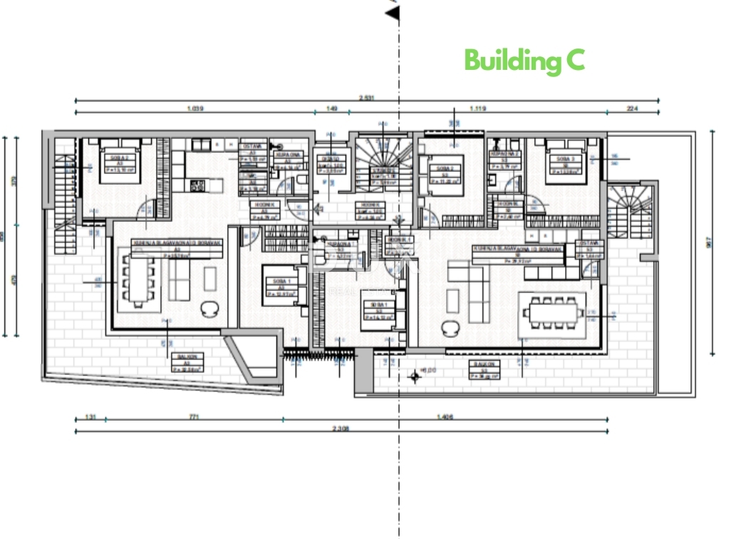 ABBAZIA, CENTRO - nuovo - 3 lotti edificabili per la costruzione di 18 appartamenti di lusso, posizione elevata sopra il centro