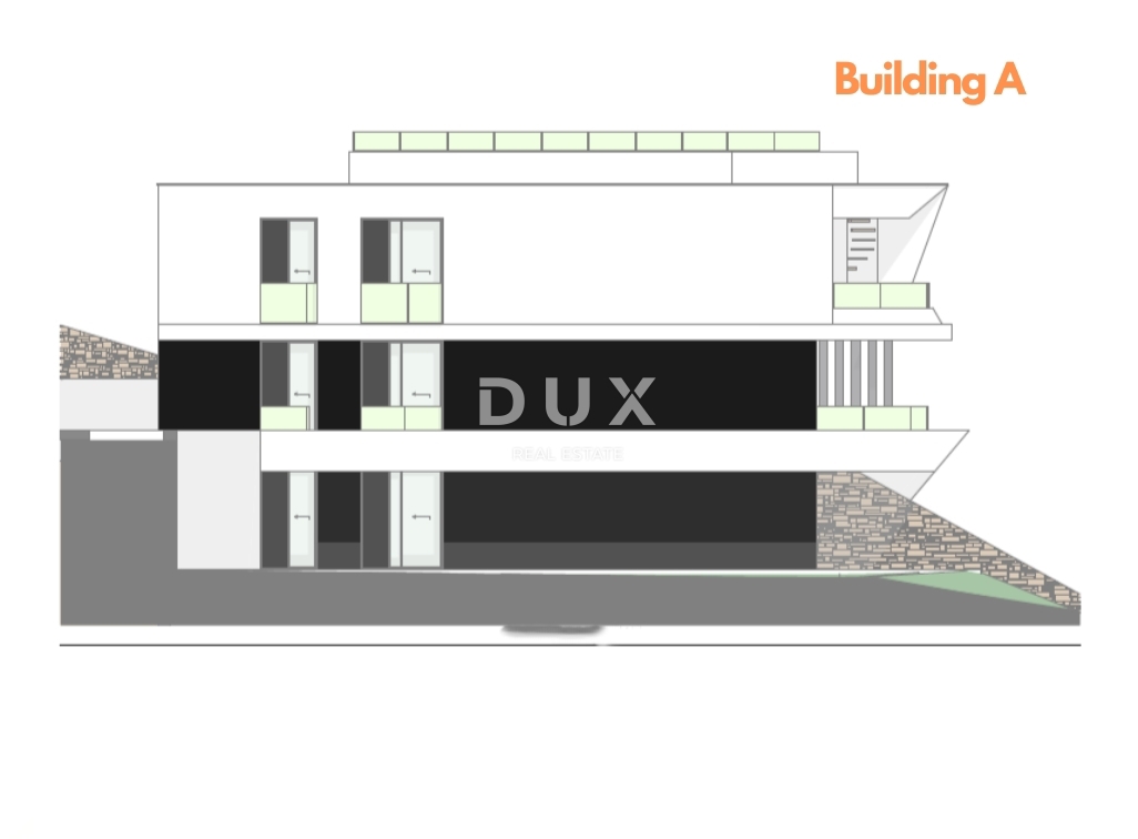 ABBAZIA, CENTRO - nuovo - 3 lotti edificabili per la costruzione di 18 appartamenti di lusso, posizione elevata sopra il centro